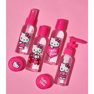 HELLO KITTY 6入組Kitty 卡通圖案透明容器 旅行容器 旅行組