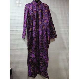 古著/復古風/紫色金蔥花朵/訂製款/老旗袍/禮服/洋裝/適合秀場主持人/宴會/婚宴生日party Cosplay