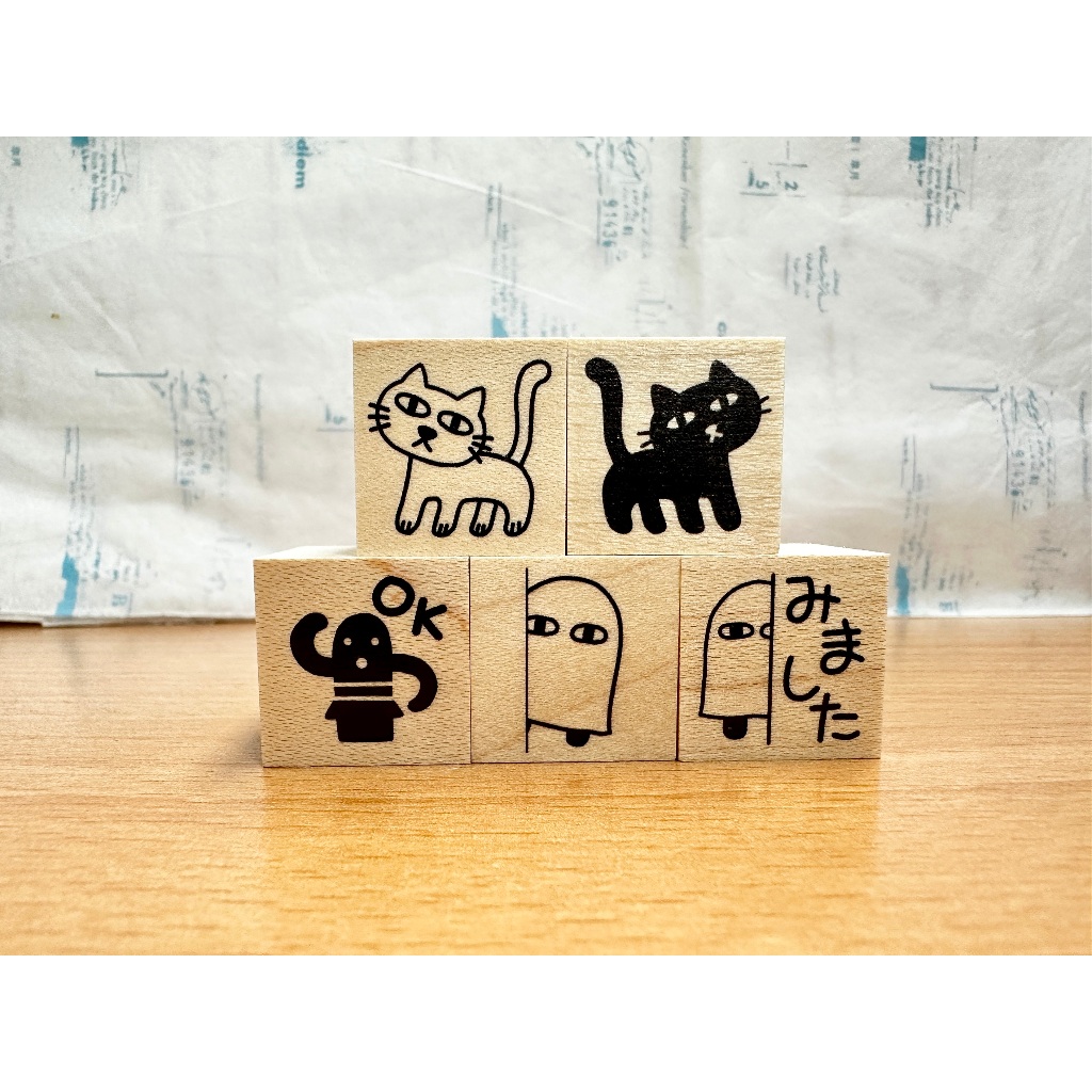 【午後文房具】はんこやムラミン日本全新印章 貓咪 メジェド 印章文具 手帳好朋友