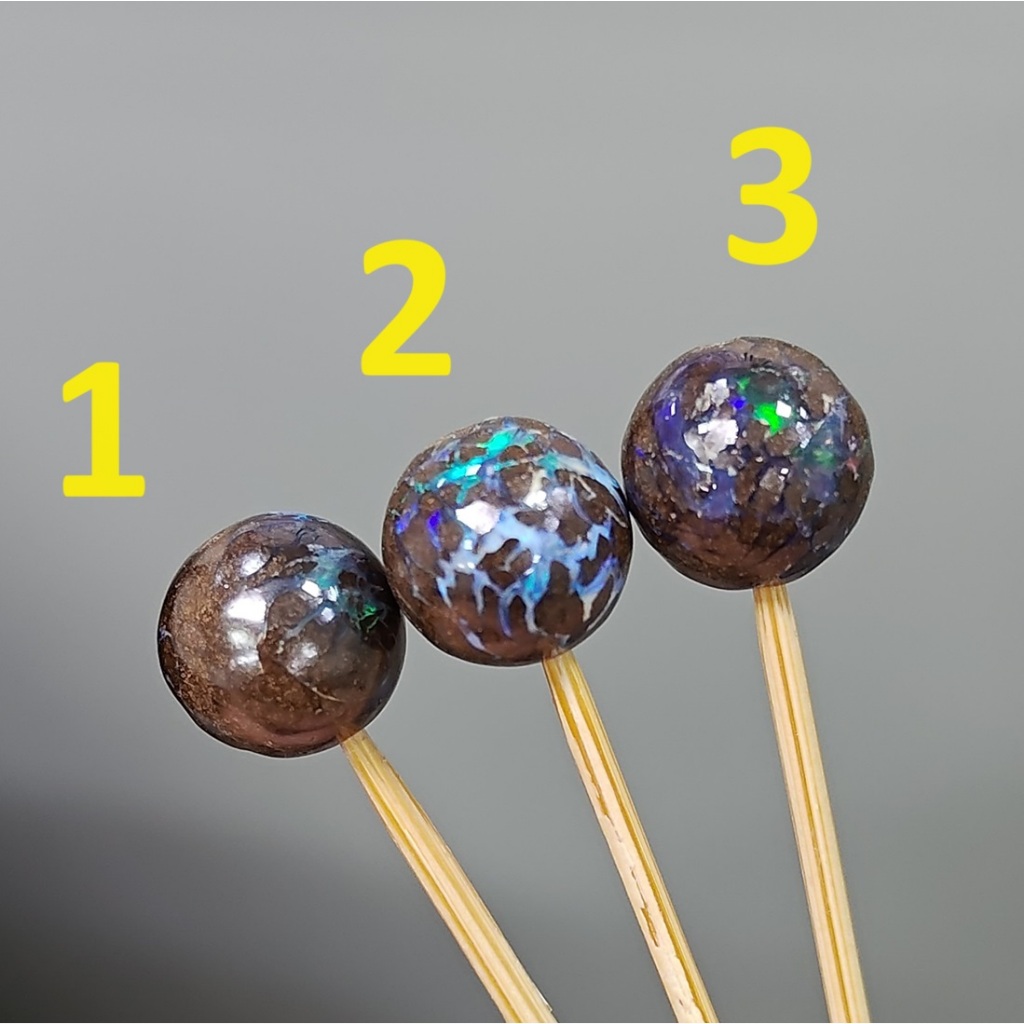 ☆☆10.3mm~幻色~ 天然 稀有 帕拉伊巴藍色系 礫背蛋白石 單珠(NO：4) ~☆☆