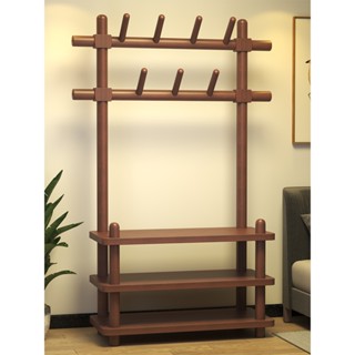 【歐德沐】實木衣帽架 衣架 落地衣帽架 掛衣架 簡易衣架 衣服收納架 衣帽架 簡便安裝 結構穩固 開放式收納 多種選擇