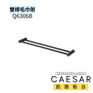 Caesar 凱撒衛浴 Q6306B 雙桿毛巾架 不鏽鋼毛巾架 毛巾架 浴室配件 烤漆黑 不鏽鋼烤漆