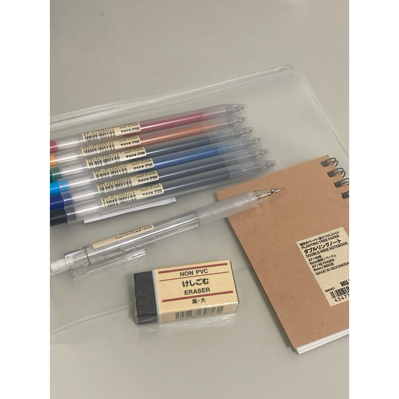 無印良品 文具組 原子筆 筆記本 自動鉛筆 橡皮擦
