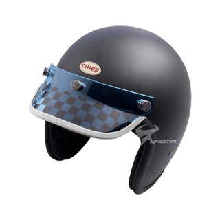 【ZEST.CO】帽簷 透明藍 黑格 賽車格紋透 短帽簷 復古帽簷 帽沿 安全帽配件 山車帽 三扣式｜耀瑪騎士
