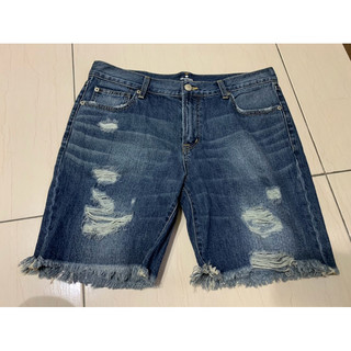 BRAPPERS LF654H 真皮皮標 牛仔短褲 3L號 33腰
