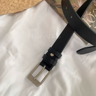 Want-Meow招財貓旺鋪/臺灣現貨獨家款/加長120公斤可用/男女共用/韓系簡約消光方頭切角質感皮帶/大尺碼皮帶