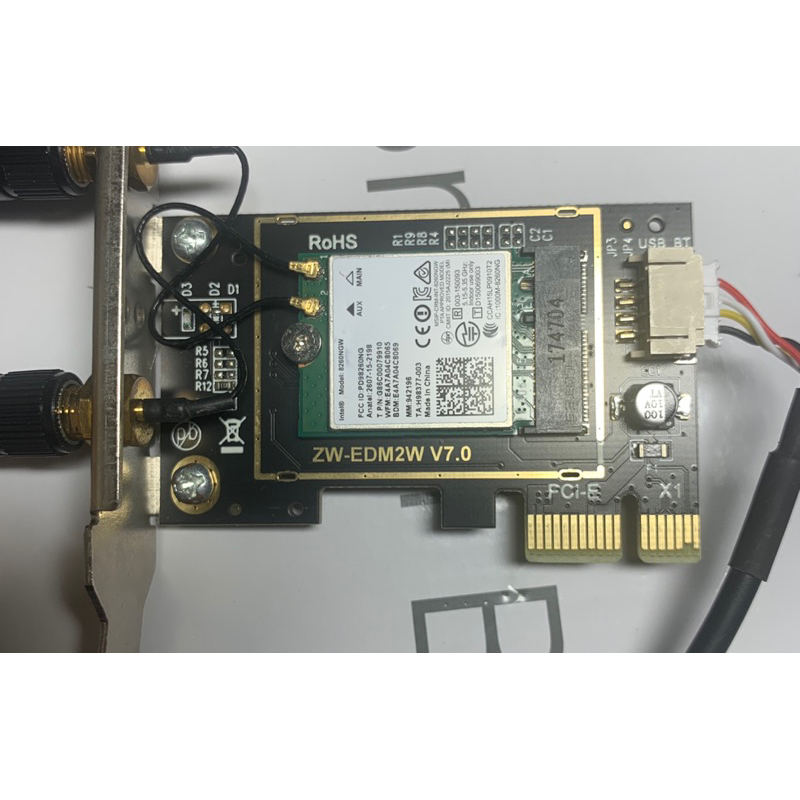 PCIE/NGFF M2 (A E key)wifi藍芽網卡(windows&macOS)