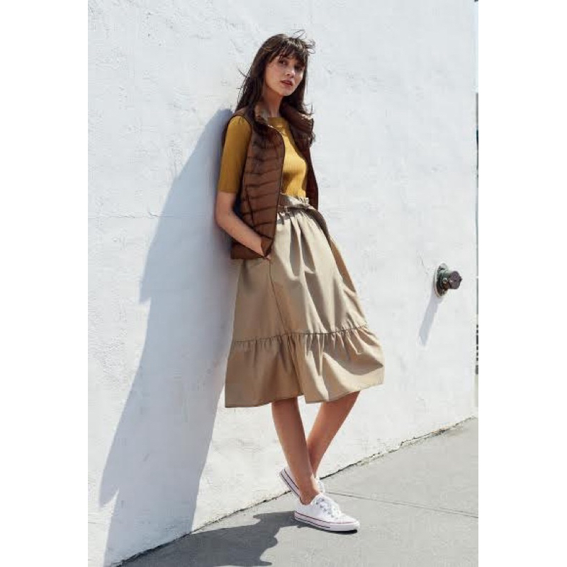 二手 Uniqlo 腰鬆緊綁帶裙