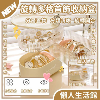桌上收納盒 可旋轉收納盒 桌面旋轉收納盒 化妝盒 透明帶蓋首飾分裝盒 多層收納盒 防塵收塵納架 化妝品收納盒 口紅收納