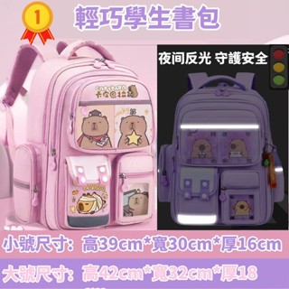 💥卡皮巴拉 超輕巧 書包 男孩女孩 兒童書包 小學生 文具 書包小學生 國小書包 小學生書包 書包大容量 文具組 學校