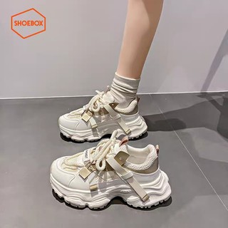 Daphne/達芙妮旗下鞋櫃正品2024夏季新款女鞋 時尚百搭厚底老爹鞋增高透氣網面休閑運動鞋 全新庫存清倉 挑戰最低價
