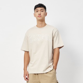 Kangol 男款 女款 淺卡其色 中性 休閒 寬版 圓領 Logo T恤 上衣 短袖 6325103131
