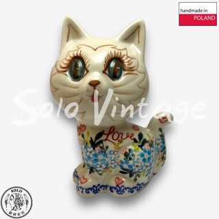 【SOLO歐洲家居】Vena 波蘭陶 10.5cm 貓咪擺飾 居家裝飾 LOVE粉嫩春姿系列 設計師款 生日禮物