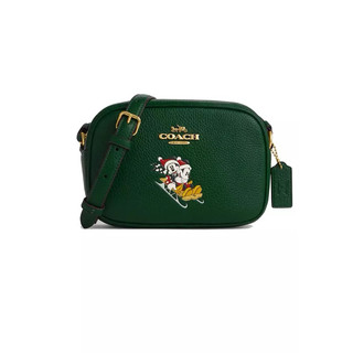 《全新/現貨》Disney X Coach 雪橇圖案迷 你 Jamie 相機包-綠色