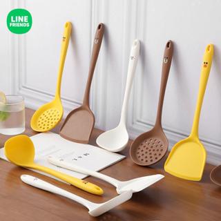 【LINE&萌麥】 正版 廚房矽膠用具 鏟子 鍋鏟 漏勺 煎鏟 湯勺 送禮 餐具 送禮 布朗熊 BROWN 熊大
