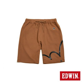 EDWIN 男款 吸濕排汗涼感休閒短褲(咖啡色)
