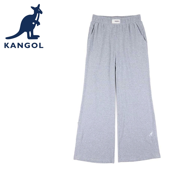 KANGOL 英國袋鼠 休閒長褲 64221574 女款 長褲 淺灰 黑色