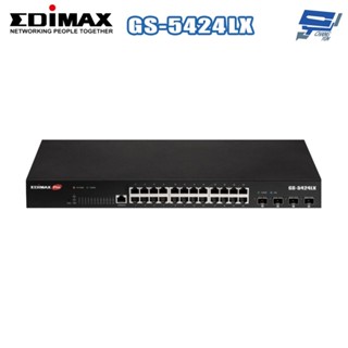 昌運監視器 EDIMAX 訊舟 GS-5424LX (MIT) 28埠 Gigabit 智慧型網路管理交換器