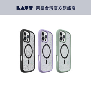 【LAUT 萊德】iPhone 16/Plus/Pro/Pro Max磁吸耐衝擊保護殼-地圖款(MagSafe 手機殼)