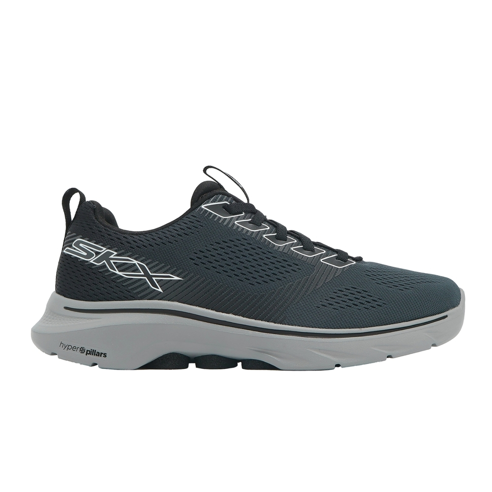 【SKECHERS】GO WALK 7 健走鞋 休閒鞋 男 黑 緩衝 支撐 216559BKGY