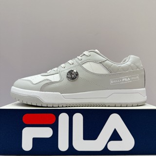 FILA 男 休閒鞋 板鞋 學院風 小白鞋 輕量 舒適 白 灰 1-C922Y-441