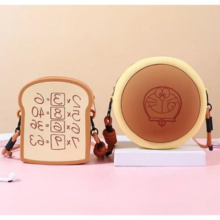♥小玫瑰日本精品♥ 哆啦A夢 矽膠手機包 造型斜揹包 記憶吐司造型 銅鑼燒造型 ~ 5