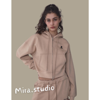 Mira.studio✭韓國代購 Rest And Recreation RR短版連帽拉鍊外套 加絨寬鬆休閒運動風正韓