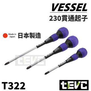 《tevc》日本 VESSEL No.230 貫通起子 可敲擊 磁吸 經典 葫蘆柄 防滑 汽車 機車 維修 入門好物
