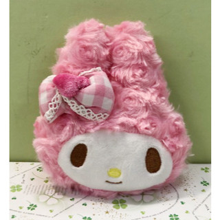 My Melody_美樂蒂~Sanrio造型絨毛珠扣零錢包-愛心#10067