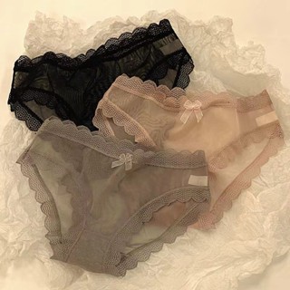 YC家🎀熱銷爆款 日系 蕾絲內褲 網紗內褲 少 女士內褲 學生 性感內褲 無痕內褲 抗菌 棉檔 純欲 提臀 透氣三角褲❤