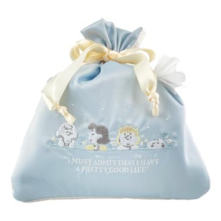 SHO-BI 粧美堂 Snoopy 史努比 緞面刺繡束口袋 收納袋 春日芬芳 SB46418