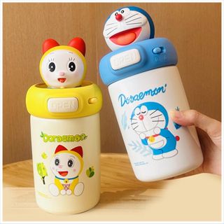 天藍小舖- 600ML哆啦A夢公仔大頭吸管保溫杯 600ml-共2色-A11114833