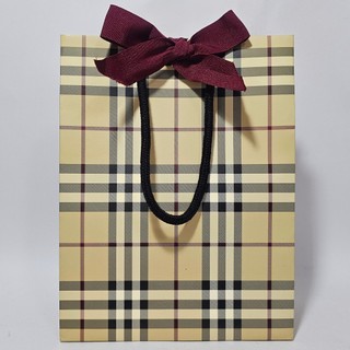Burberry 經典 格紋 緞帶 紙袋 禮物袋 ♥ 正品 ♥ 現貨 ♥