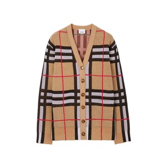 Burberry 80703531女款格紋棉質開襟衫/上衣 典藏米色 XXS/XS/S/M