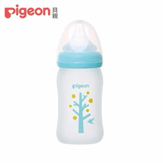 貝親 PIGEON 矽膠護層寬口玻璃彩繪奶瓶160ml