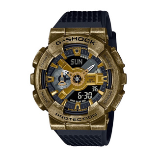 全新台灣卡西歐公司貨G-SHOCK 龐克懷舊金 金屬錶殼 潮流運動雙顯錶 GM-110VG-1A9 一年保固