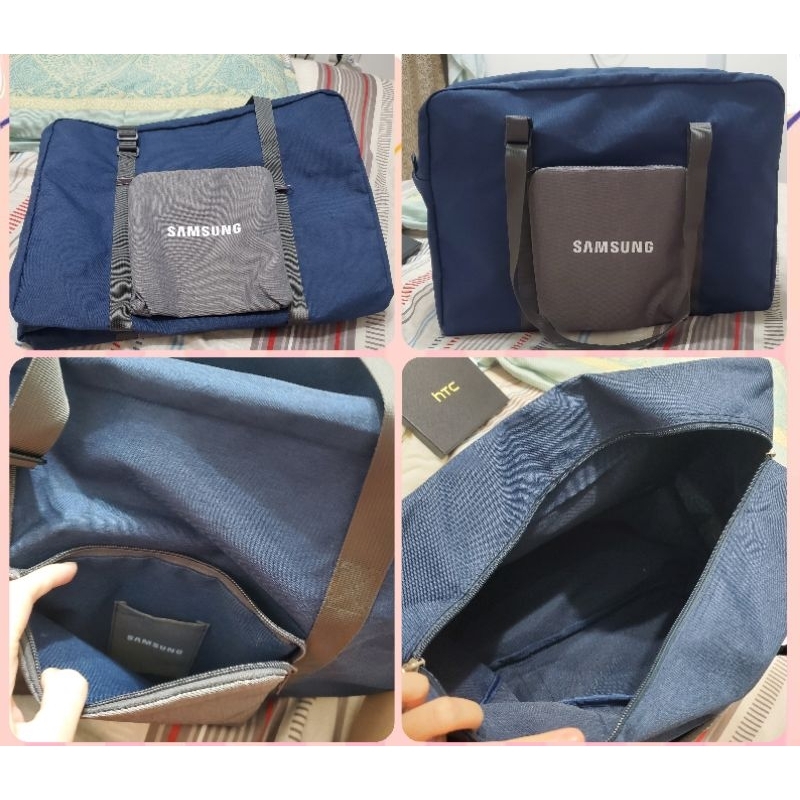 旅行袋 行李袋 行李箱桿袋 三星 原廠正品 收納袋 Samsung 折疊袋 摺疊袋 藍色 登機袋 收納包 拉桿包 登機包
