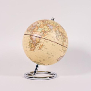 【SkyGlobe】5吋 仿古/衛星 O型亮鉻底座地球儀《屋外生活》臺灣製 中文