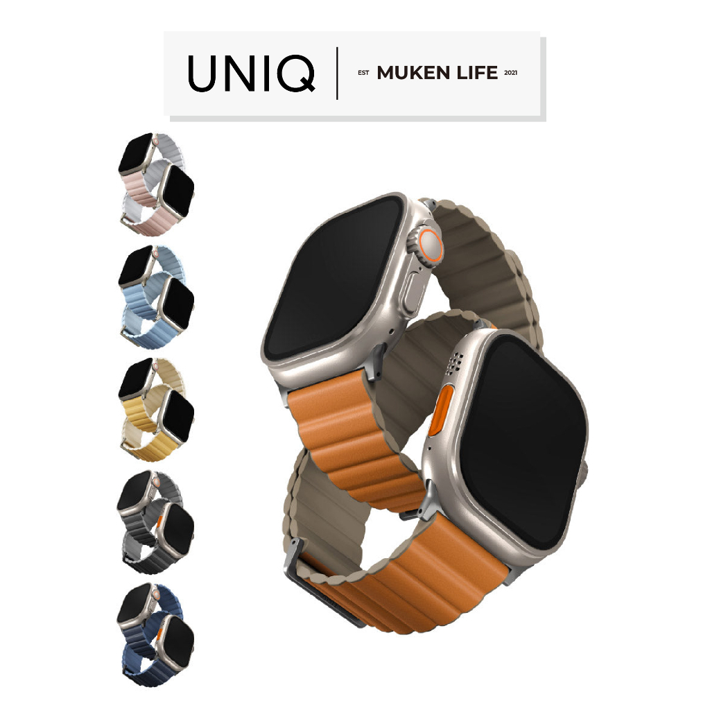 UNIQ | Revix PE Apple Watch 雙色矽膠真皮錶帶 38/40/41mm &amp; 42/44/45/4