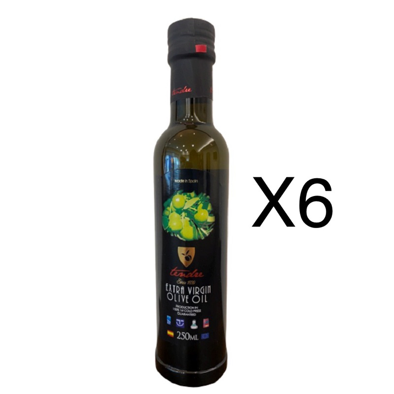 西班牙 TENDRE 添得瑞 100%初榨冷壓 頂級橄欖油250ml 6瓶組 [JENPIN饌]