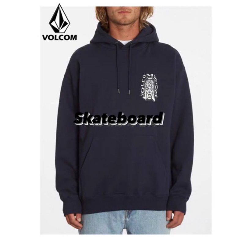 歐洲代購VOLCOM HOODIE 23 鑽石 深藍色 連帽長袖T恤 字母 潮流 街頭 衝浪 偏大