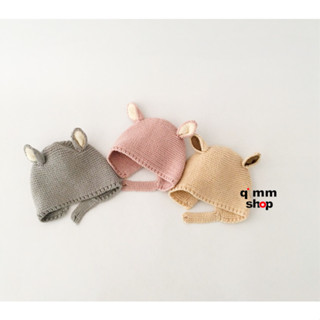 【Qimm shop】快速出貨✰ins韓版嬰兒帽子 寶寶毛線帽 男寶女寶針織帽 動物耳朵幼兒帽 毛線帽保暖帽 寶寶帽子