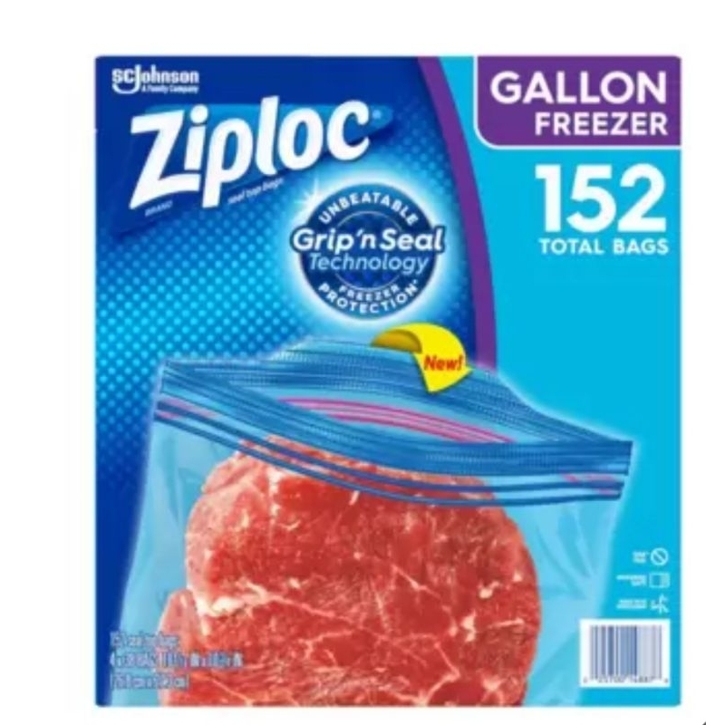 costco  好市多 Ziploc 雙層夾鏈冷凍保鮮袋 大 38入