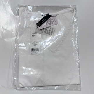 《全新》Mercci22-V領荷葉袖造型上衣-白S