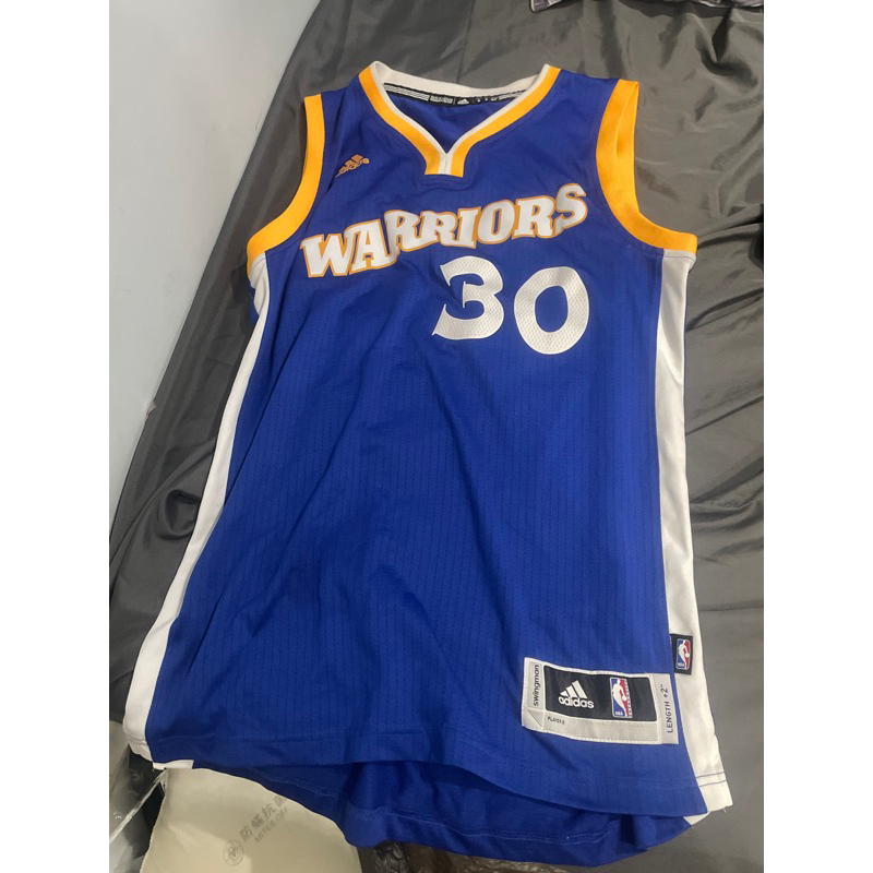 Adidas NBA 愛迪達-勇士隊 Stephen Curry球衣 藍黃（男M號）限量，忍痛割愛價：1200元