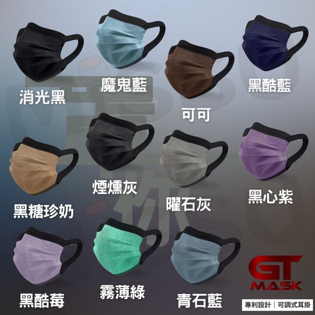 【GT冠廷現貨】專利寬耳掛醫療口罩50片/盒 成人口罩10片一包 可調節耳掛口罩 台灣製造