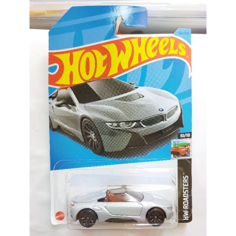 1/64 初版 Hotwheels 2023 HW Roadsters BMW i8 Spyder 銀/黑