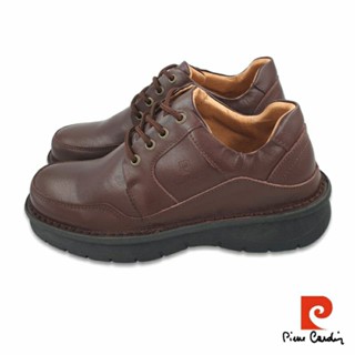 【MEI LAN】皮爾卡登 Pierre Cardin (男) 緩震 釋壓 真皮 氣墊鞋 休閒鞋 8226 棕 另有黑色