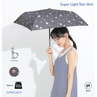 【日本because 超輕量折疊傘】because傘 雨傘 折疊傘 90g極輕量抗UV 雨傘 極輕量折疊傘