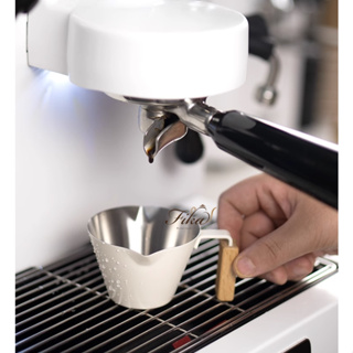 ♛BEING餐具♛AIRFLOW不鏽鋼附刻度100cc雙口濃縮杯 義式咖啡濃縮杯 小奶杯 刻度量杯 木把奶盅